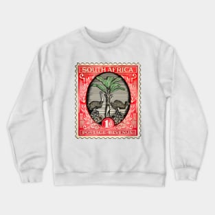 South African Ostrich Stamp Crewneck Sweatshirt